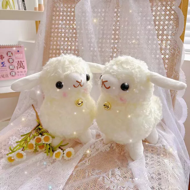 25CM Super Cute Bell Sheep Plush Dolls Kawaii Bell Lamb Rag Doll Alpaca ToAW