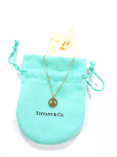 Appel D'Offres,Bracelet Doré Collier " Peace " - Tiffany & Co.750er Or 18K - L =
