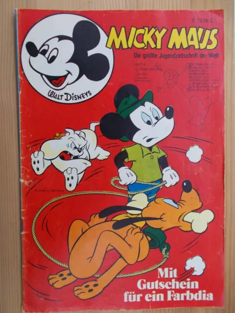 Comics, Hefte, MICKY MAUS, Band Nr. 8/1972 , ohne Beilage, Walt Disney, Ehapa