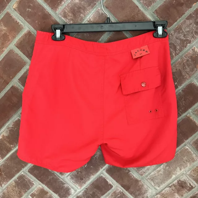 Marc by Marc Jacobs Swim Trunks Board Shorts Mens Medium Red 5 Inch Inseam 2