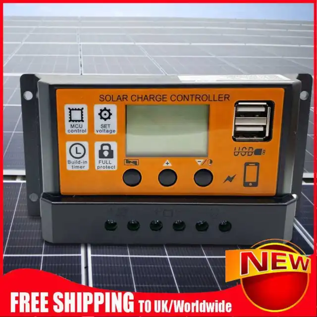 Controladores solares 10A 20A 30A regulador cargador de panel solar para batería de litio