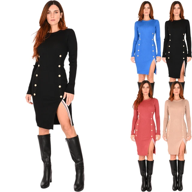 Vestito a on sale costine aderente