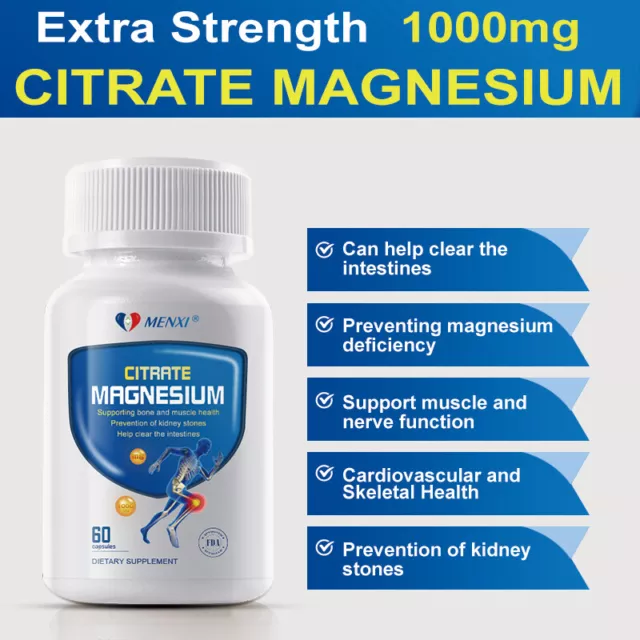 Magnesium Citrate Capsules 60/120/240Tablet for Improved Sleep and Stress Relief 2
