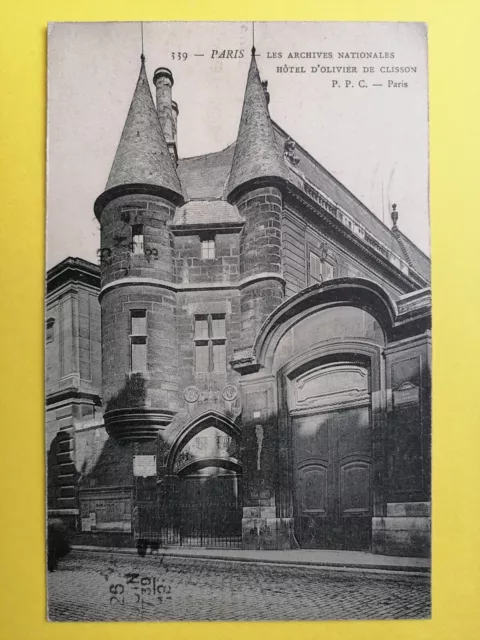 CPA RARE FRENCH PARIS Les ARCHIVES NATIONALES Hôtel d'Olivier de CLISSON