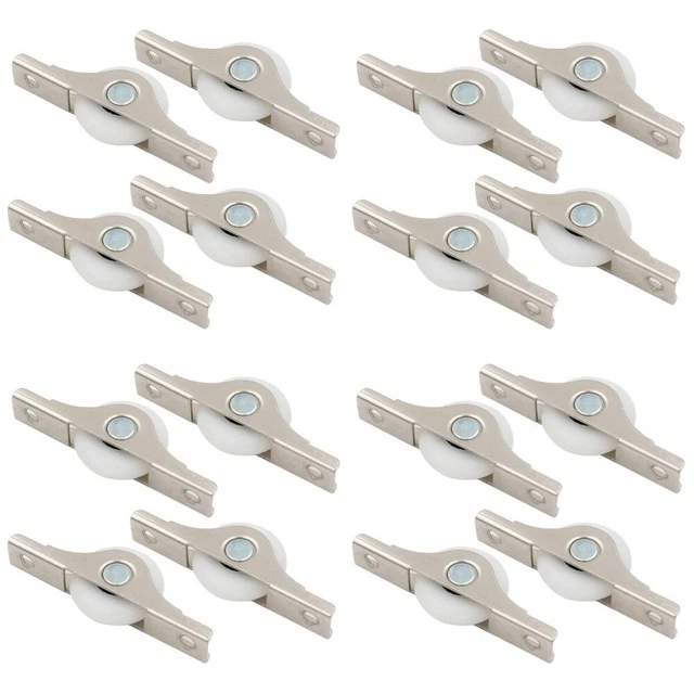 16 pcs Double Convex Sliding Door Roller Wardrobe Door Pulley Cabinet Door