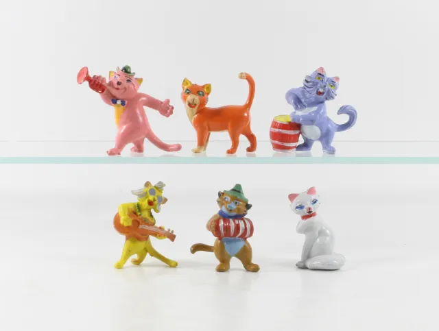 Aristocats === Walt Disney 6 x Katzen Figuren Heimo vintage