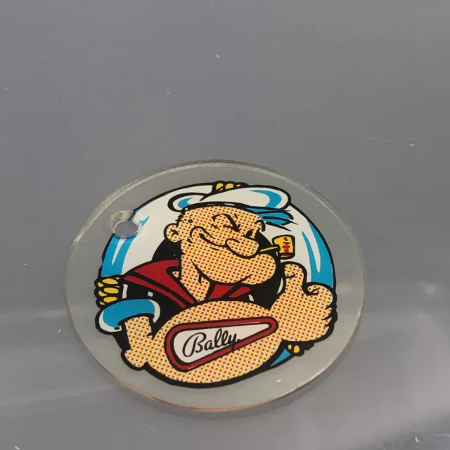 Popeye NOS Key Fob Plastic PROMO Bally Pinball Machine Parts