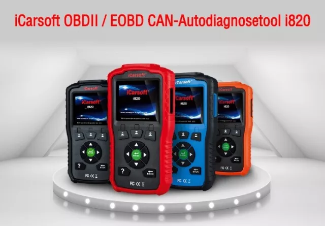 iCarsoft OBDII / EOBD & CAN Diagnosegerät i820  für 60 Autohersteller universal