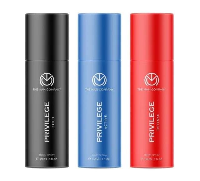 The Man Company Déodorant Spray pour Hommes Parfum Longue Durée en 3 Types...