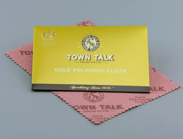 Town Talk GOLD & Platinum Jewellery Cleaning & Polishing Cloth 12.5 x 17.5cm