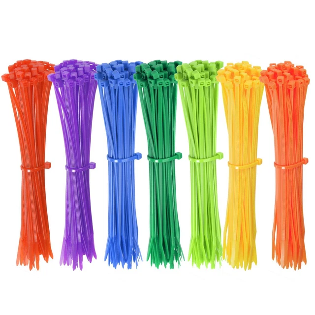 350 pz. Fascette in nylon 6"" lunghezza 0,1"" larghezza fascette autobloccanti