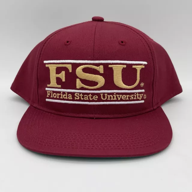 FSU Seminoles The Game NCAA University Split Bar Snapback Vtg Sports Hat Cap NWT
