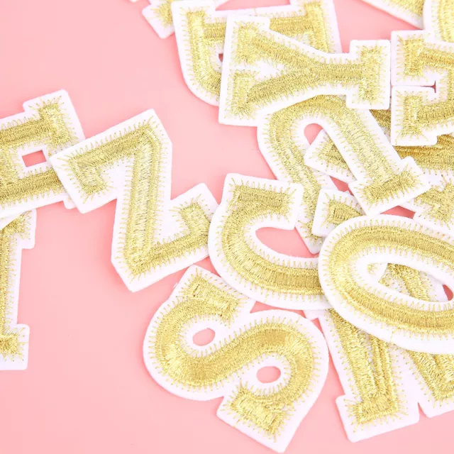 (26 Golden Letters About 4cm High)26 Pcs Alphabet Sticker Cloth DIY Tool High