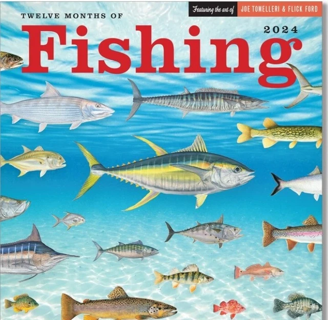 TWELVE MONTHS OF Fishing Wall Calendar 2024, Monthly JanuaryDecember