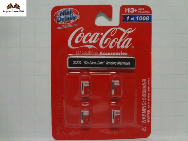 Mini Metals Mini Details #20229 '60s Coca Cola Vending Machines x 4 1:87/HO 19m