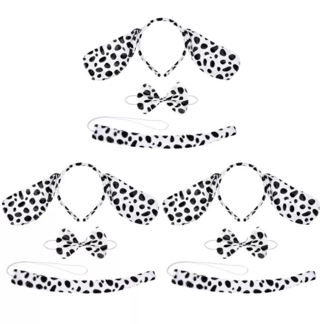 Bunny Outfits Dalmatian Ears and Tail Animals Headbands for Women Make up