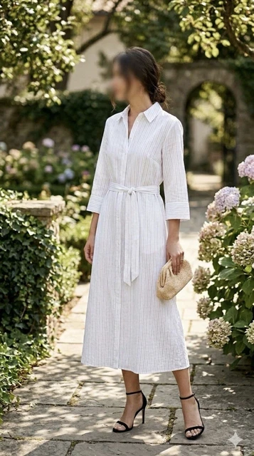 zara white midi shirt dress Zara - Belted Poplin Midi Dress - Light Beige - L