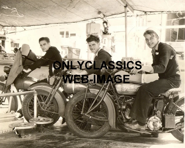 1920 VINTAGE HARLEY Davidson Moto Photo Refroidir Homme Fort Mec