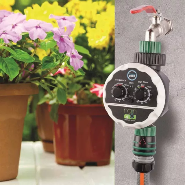 PROGRAMMATORE RAIN ZERO PRESSURE CENTRALINA IRRIGAZIONE DA RUBINETTO a batteria