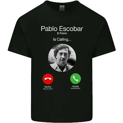 Pablo Escobar EL PATRONO sta chiamando da Uomo Cotone T-Shirt Tee Top