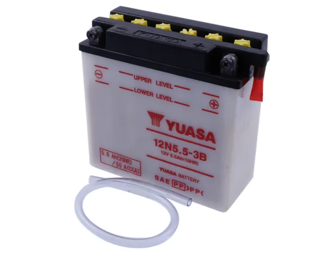 Batterie 12V 5,5Ah YUASA 12N5.53B sans acide de batterie