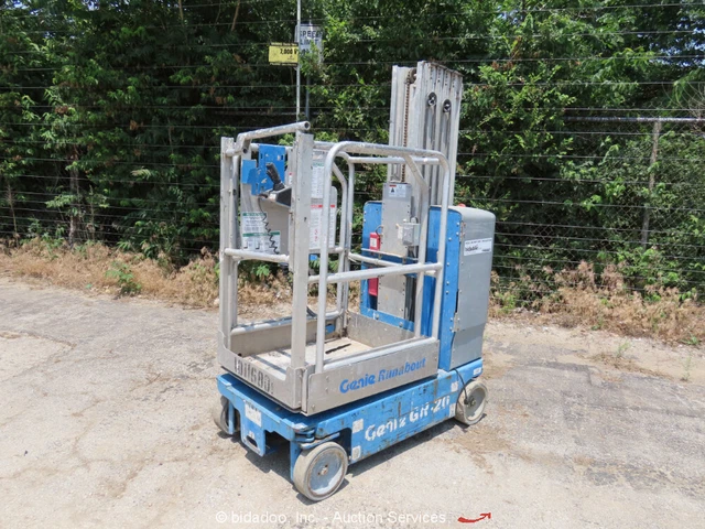 2013 Genie GR-20 20' Electric Vertical Mast Lift Personnel Man Aerial bidadoo
