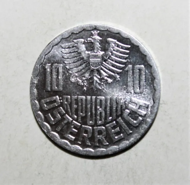 S12 - Austria 10 Groschen 1998 PROOF Uncirculated Aluminum Coin - Imperial Eagle