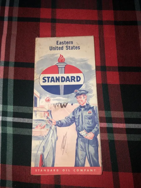 Vintage 1950's Standard Oil Company Eastern United States Road Map ! LOOK !