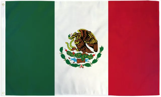 Mexico Flag 5x8ft Flag of Mexico Mexican Flag 5' x 8' 100D FABRIC