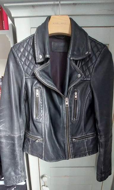 All saints steine sales biker leather jacket