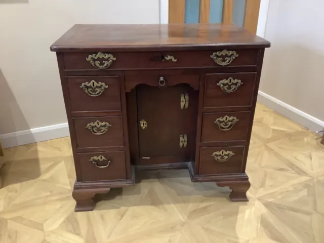 Small 18th Century Georgian Red Walnut Kneehole Desk