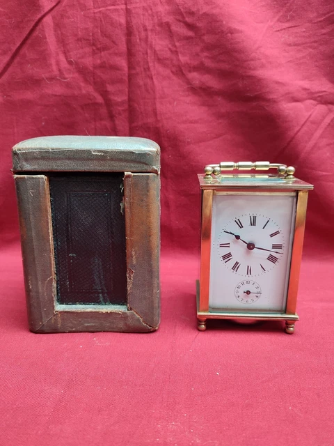 Ancien réveil, pendulette de voyage, d'officier XIXème