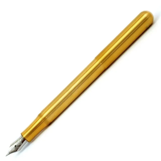 Kaweco Fountain Pen Liliput Yellow Gold Brass Medium Nib, Brass Barrel 10000865