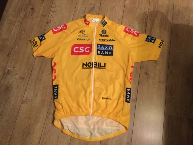 Ancien Maillot jaune Tour de France 2008 Taille 4XL Saxo Bank CSC