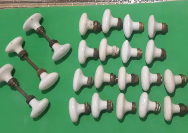 24 Poignees De Porte En Porcelaine