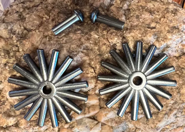 NICE NEW 1 3/4" 16-Point COWBOY VAQUERO SPUR ROWELS & Pins