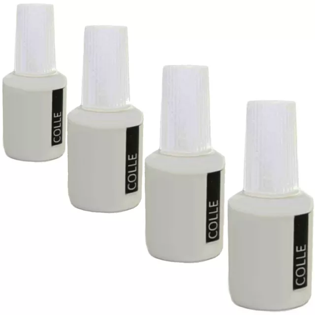 Lot de 4 Colles professionnelles Faux Ongles Tips Capsules 7.5g