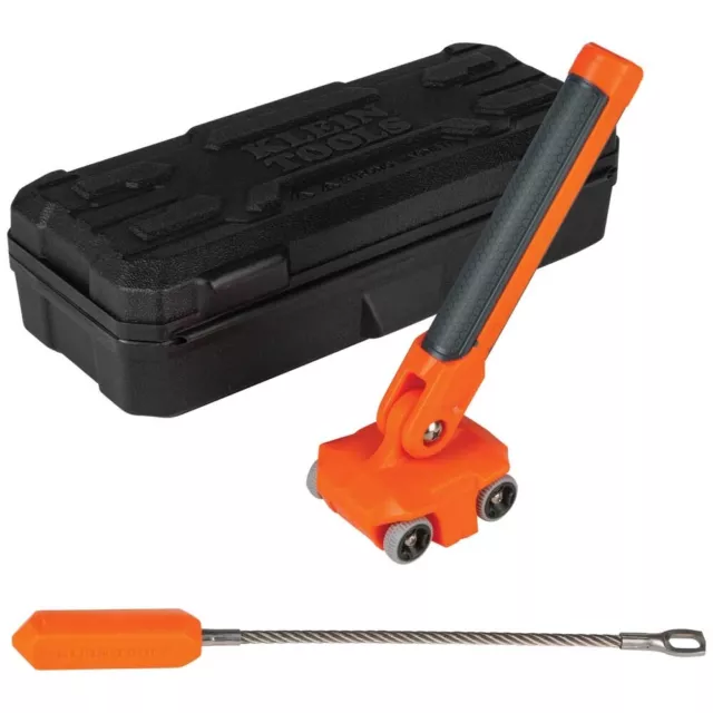 Klein Tools Magnetic Cable Wire Easy Puller Wheel Tool, Pulls Behind Walls,50611