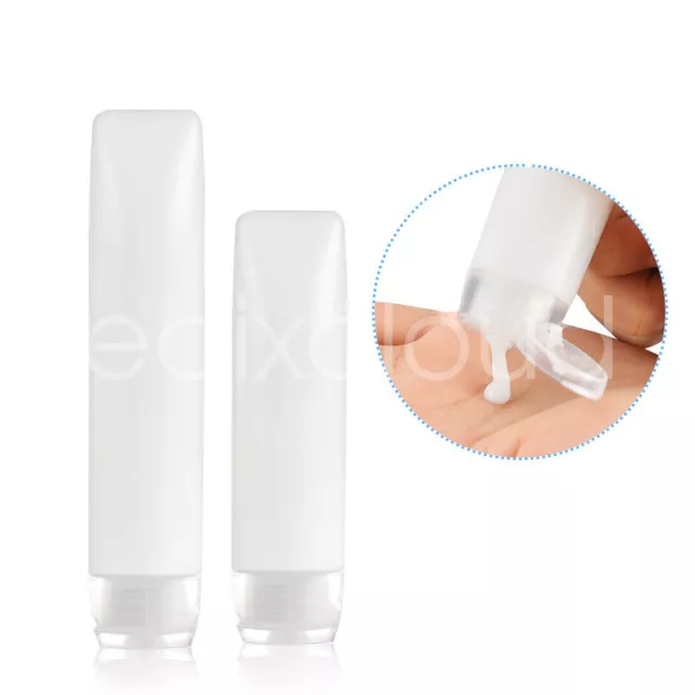 30ml 50ml Empty Portable Travel Squeeze Tubes Cosmetic Cleanser Lotion Bottles