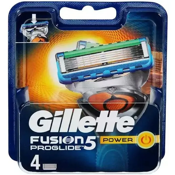 Pack 4 Lames GILLETTE Fusion 5 PROGLIDE POWER Recharge Rasoir Gilette Lot NEUF