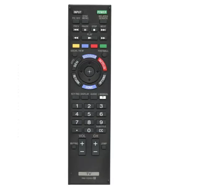 New - RM-ED058 RMED058 Netflix 3D for Sony TV Remote Control