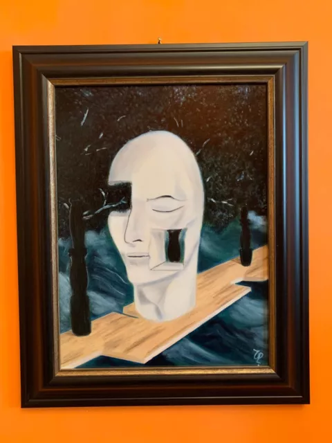Renè Magritte, falso d'autore olio su canvas ,Titolo : Faccia di genio,anno 1926