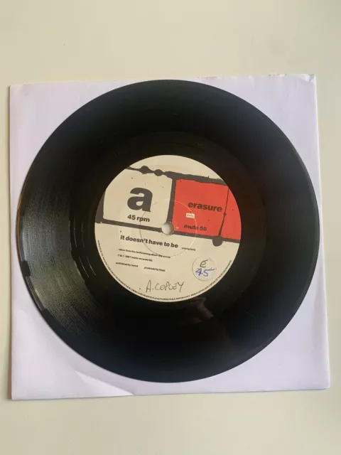 7" Vinyl Record, Erasure - It Doesn’t Have To Be