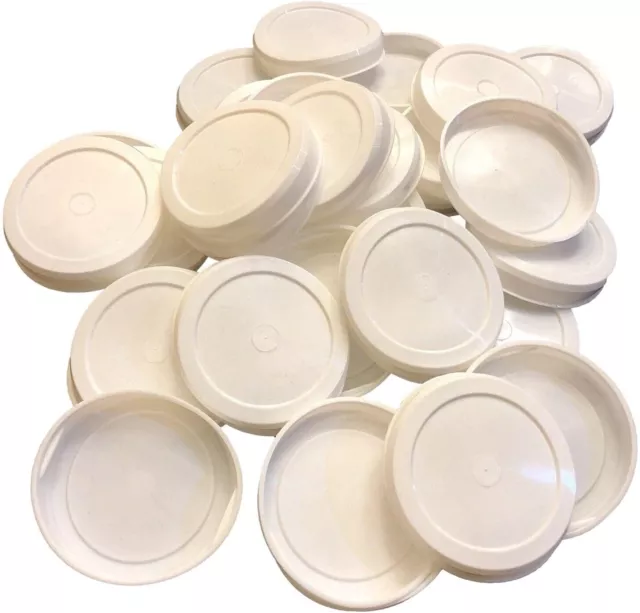 White Round Plastic End Caps for Kraft Mailing Tubes - Shipping Tubes End Caps