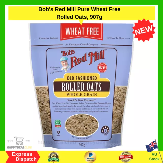 Bob's Red Mill Bob's Red Mill Pure Wheat Free Rolled Oats 907 g NEW AU