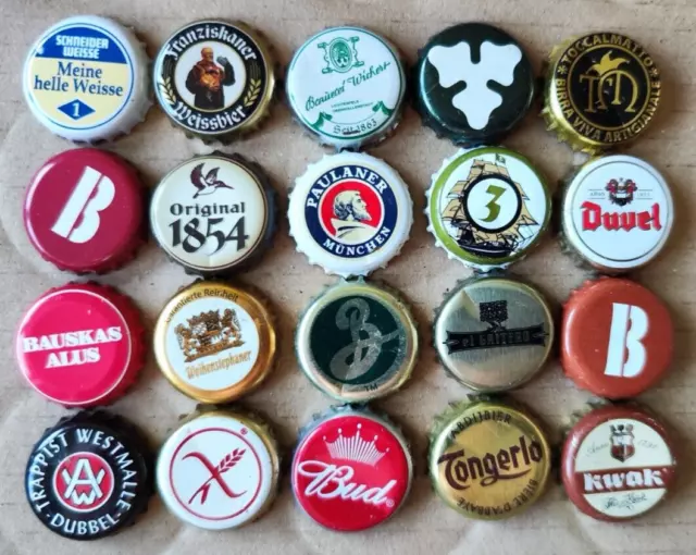 beer soda cider bottle tops crown caps kronkorken