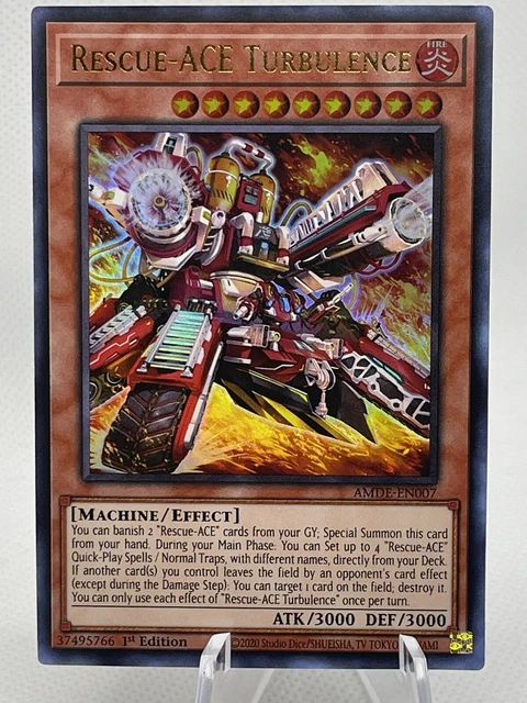 AMDE-EN007 Rescue-ACE Turbulence yugioh tcg Ultra Rare 1st Edition NM
