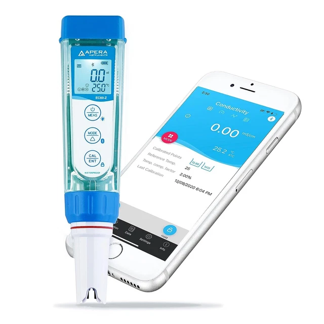Apera Instruments LLC EC60-Z Smart Bluetooth Conductivity/TDS/Salinity Tester