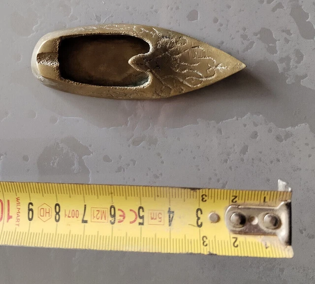 Charme Pendentif Ancien En Argent Filigrané - Motif Babouche (chaussure égyptienne) - Occasion Bon état