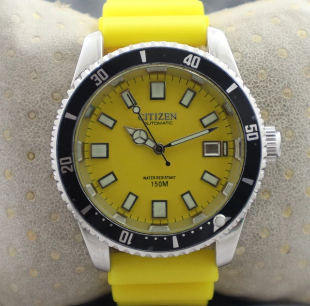 Vintage Citizen Diver Look Automatic 8200 21J Date Good Working Recently Service